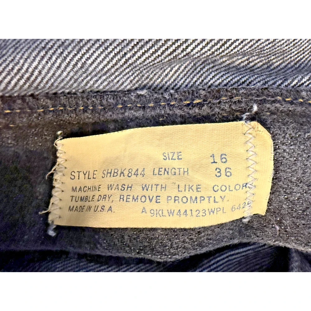 Vintage Sheplers Jeans Women's Size 6P Black Tapered‎ Fit 5 Pocket Denim USA 90s